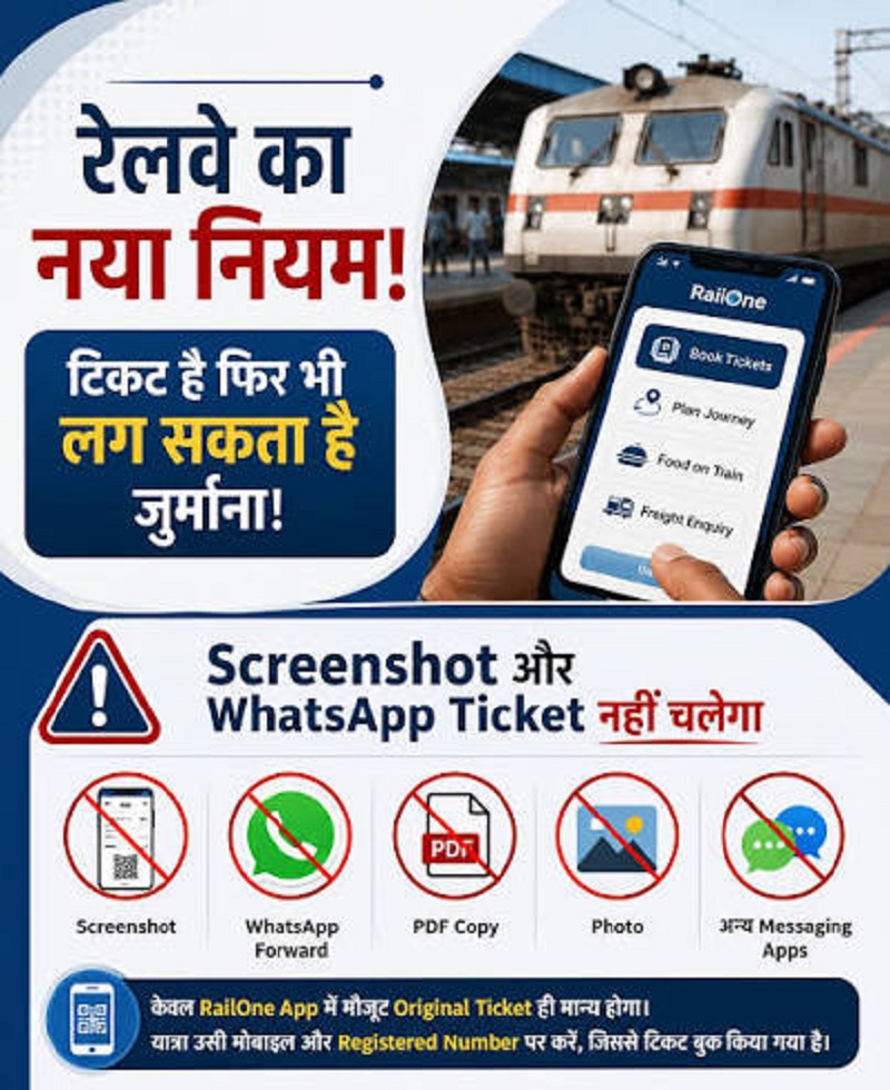 IndianRailwayRules : WhatsApp या स्क्रीनशॉट वाला टिकट दिखाया तो देना पड़ सकता है जुर्माना IndianRailwayRules